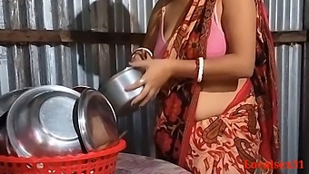 Indian Wife'S Kitchen Sex In The Countryside