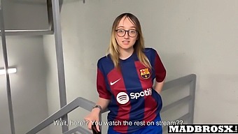 Interracial Group Sex In The Corridors Of A Football Stadium